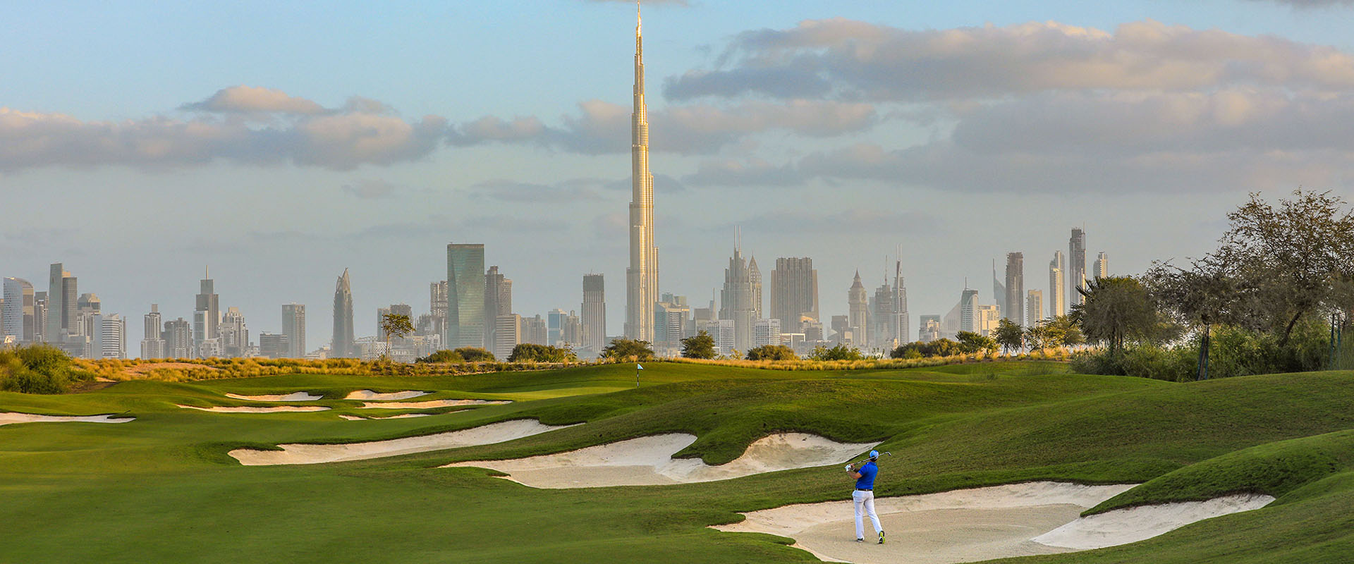 Dubai hills golf course constructed by Desert Group