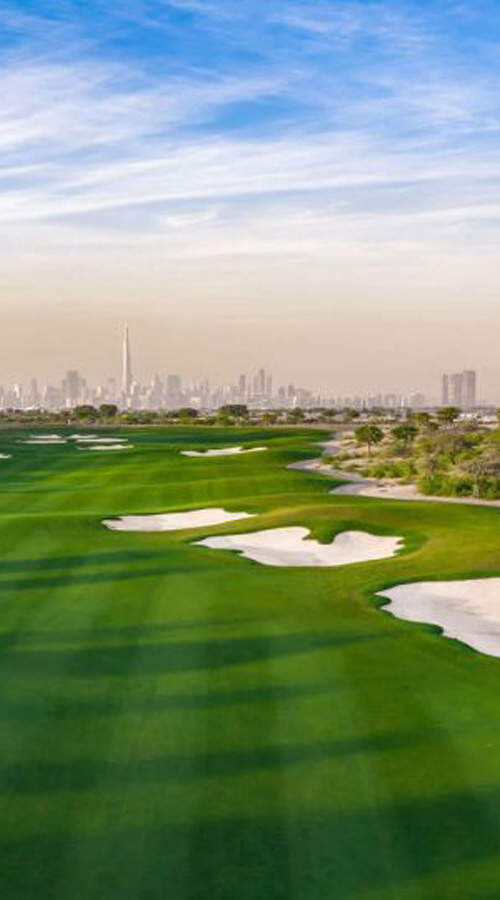 Dubai hills golf course constructed by Desert Group